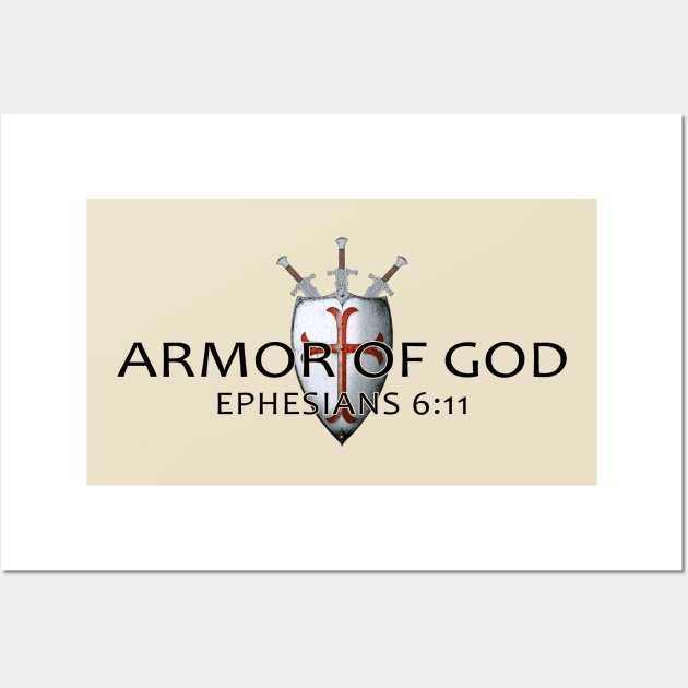 Armor Of God Wall Art by Nifty T Shirts